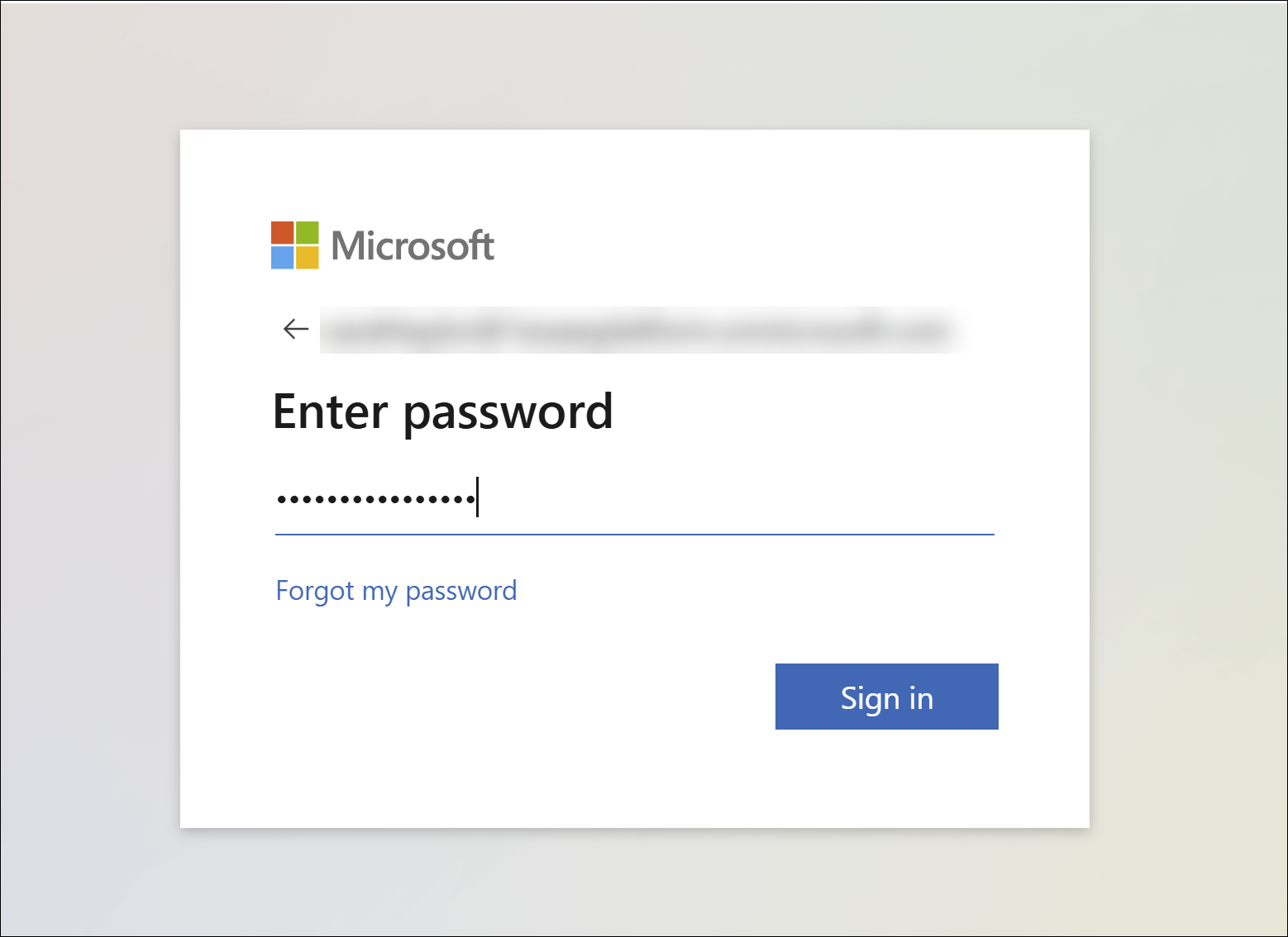 First Use Sign In Using the Platform for the first time