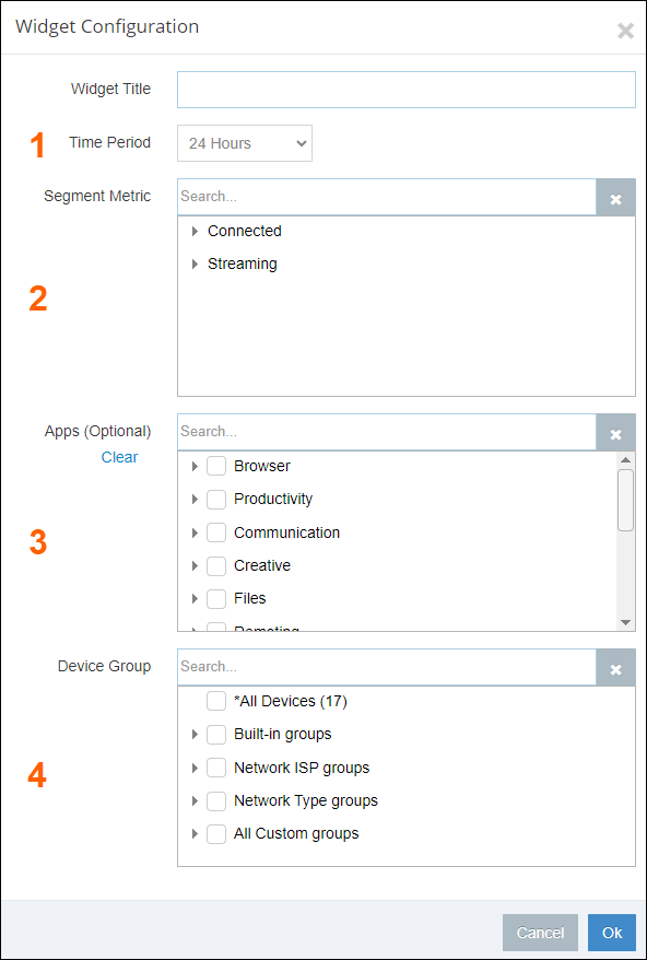 Network Segment Graph widget